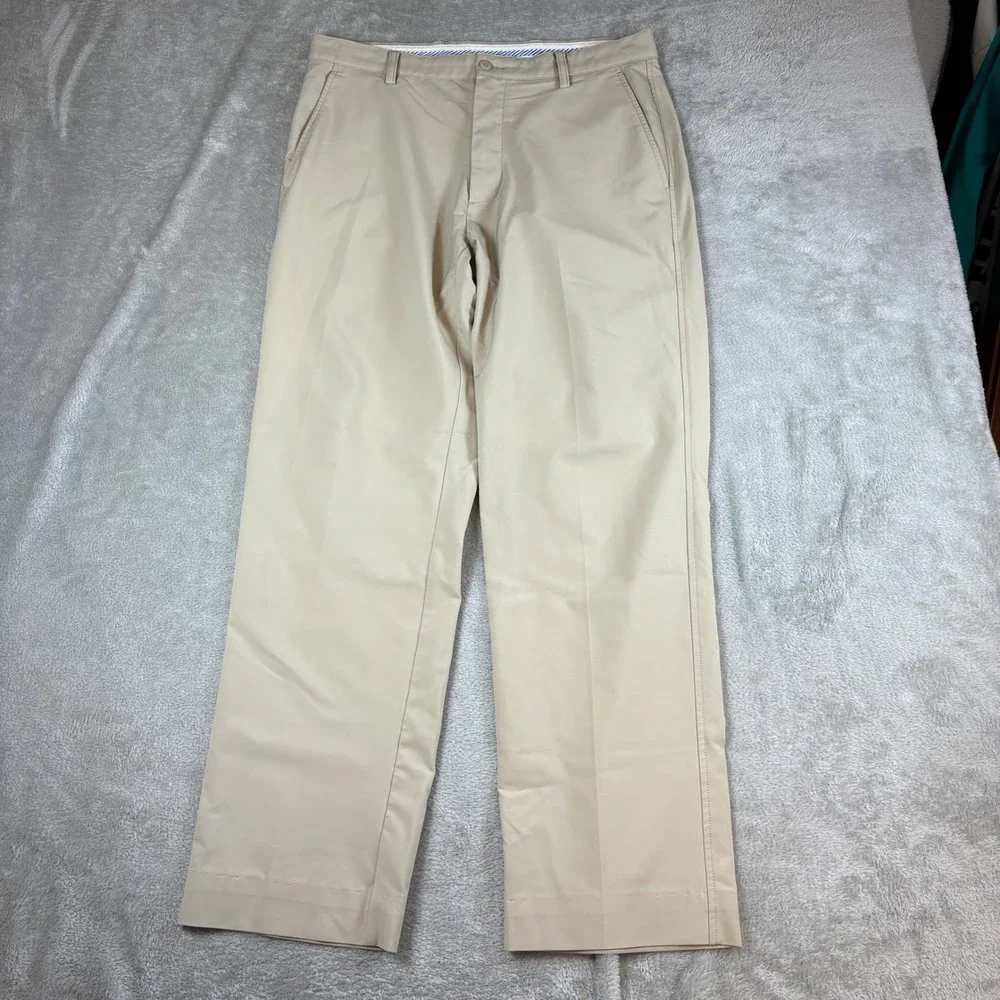 FootJoy Pants‎ Men 34x34 (Fits 34x32) Performance Golf Khaki Tan Stretch Regular